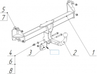 Фаркоп 4754-A Oris на BMW X3 F25 2010-2017, BMW X4 F26 2014-2018. Необходима подрезка бампера. Тип шара: A. Нагрузки: 2400/100 кг., масса фаркопа 17,4 кг (без электрики в комплекте) от магазина ФаркопРос